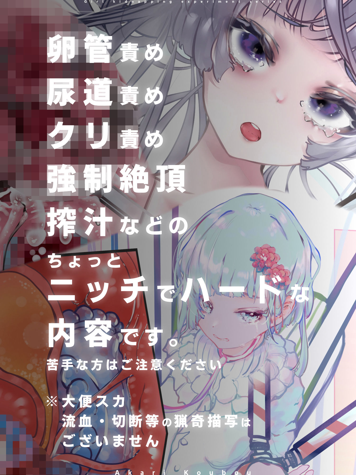 少女誘拐実験 volume 21.5・22・23・24・25 卵管＆尿道責め潮吹き絶頂実験 / マングリ拘束クリ研磨 / 強●絶頂地獄