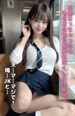 電車で誘惑してくる痴女女子校生