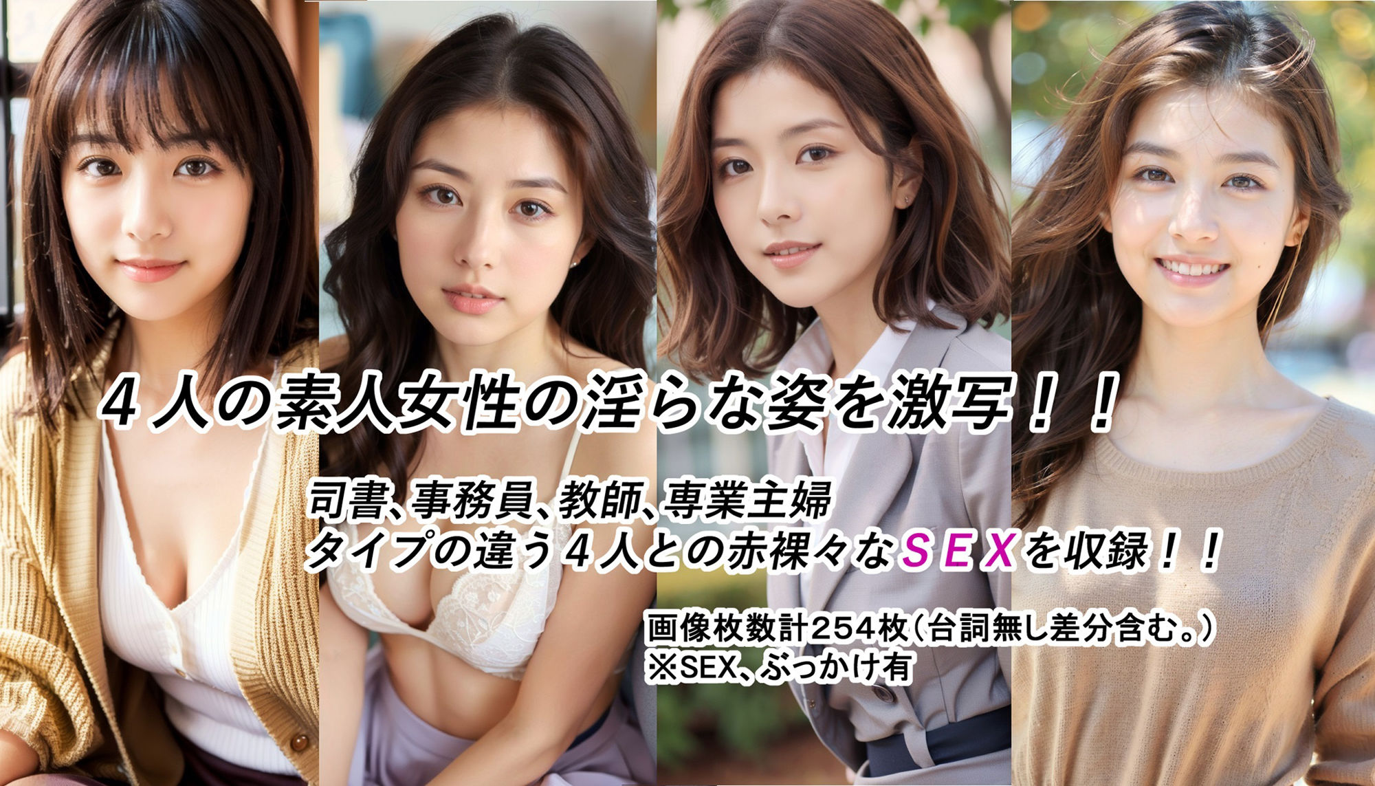 4人の素人女性とのドスケベSEXの記録