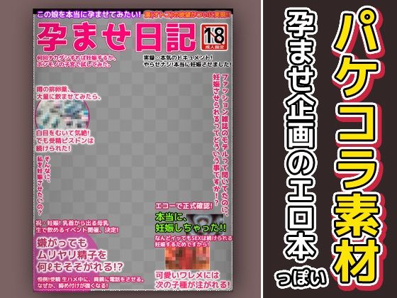 エロ本風パケコラ素材〜「孕ませ日記」