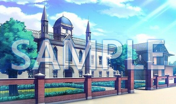 【背景素材】学園 外観（6168_bg01）【時間差分あり】